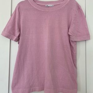 ZARA basic pink t-shirt